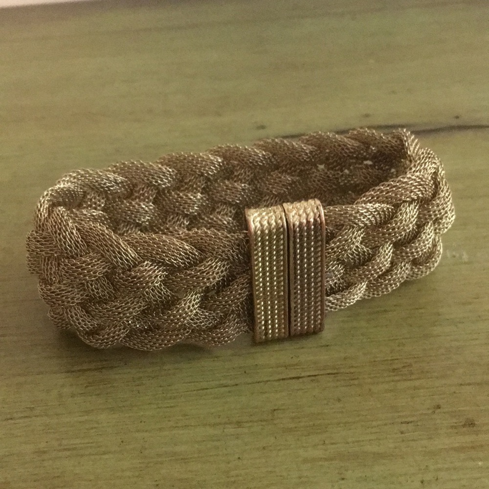 Braided metal bracelet